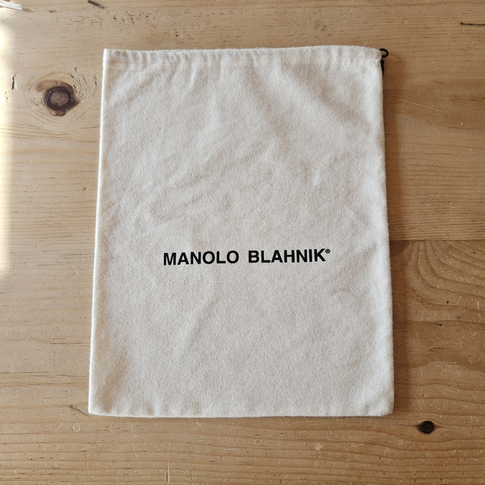 Manolo Blahnik cream storage/dust bag 10.5x13